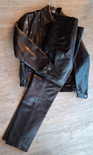 Lederkombi s schwarz - gr., s,
